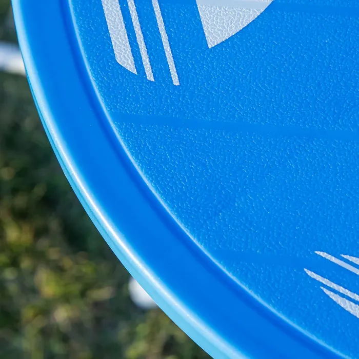 Outsunny Kids Foldable Four-Piece Garden Set w/ Table, Chairs, Umbrella - Blue