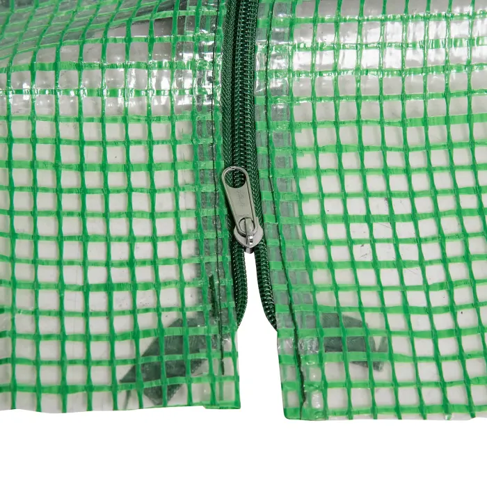 Outsunny Mini Small Greenhouse with Steel Frame & PE Cover & Window, Green