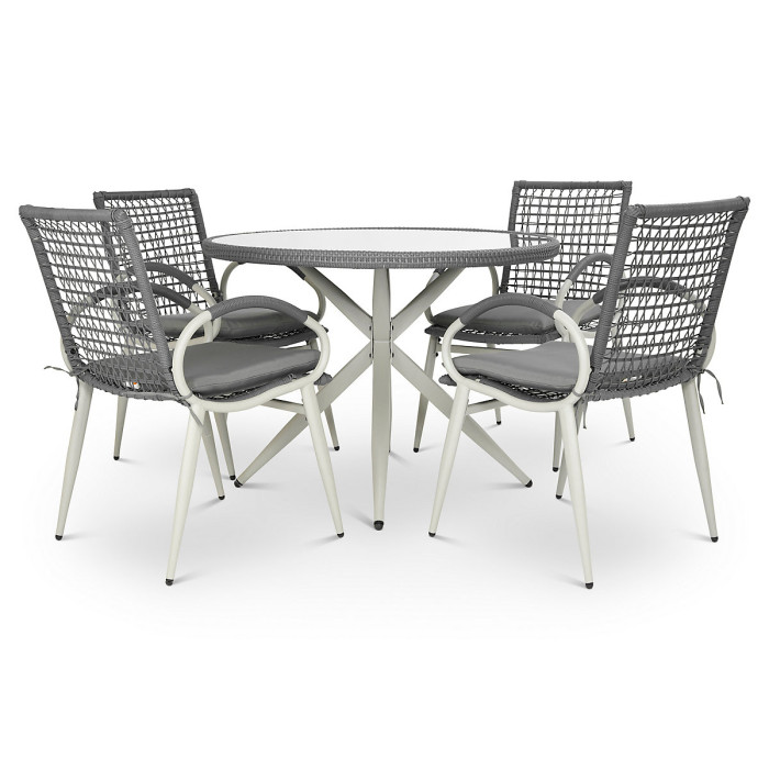 Nissi Outdoor 5-Piece Rattan Dining Set
