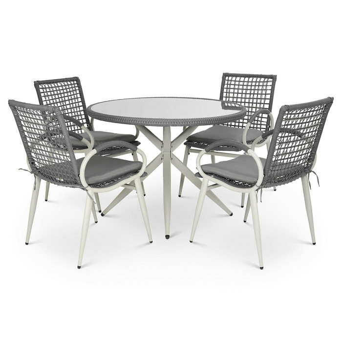 Nissi Outdoor 5-Piece Rattan Dining Set