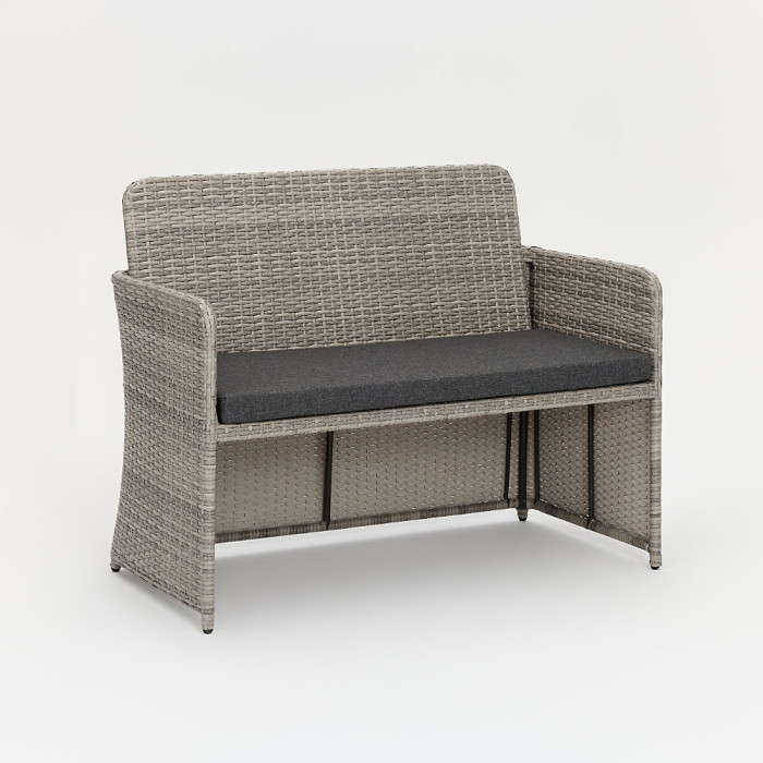 Trinity Garden Cube Set with Bench, Grey