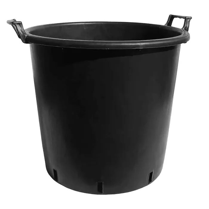 Elixir Gardens Heavy Duty 50 Litre Tree & Shrub Patio Recycled Plastic Container Pots/Tubs with Handles x8