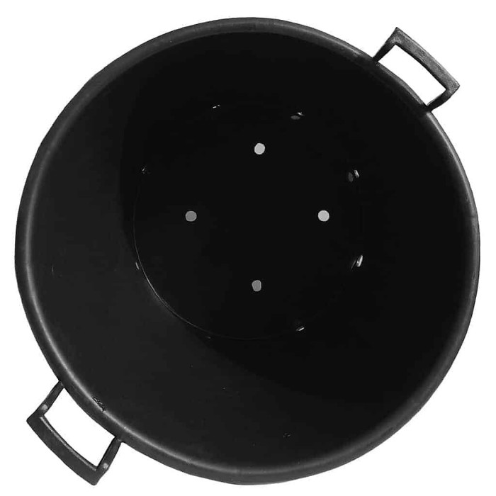 Elixir Gardens Heavy Duty 90 Litre Tree & Shrub Patio Recycled Plastic Container Pots/Tubs with Handles x3