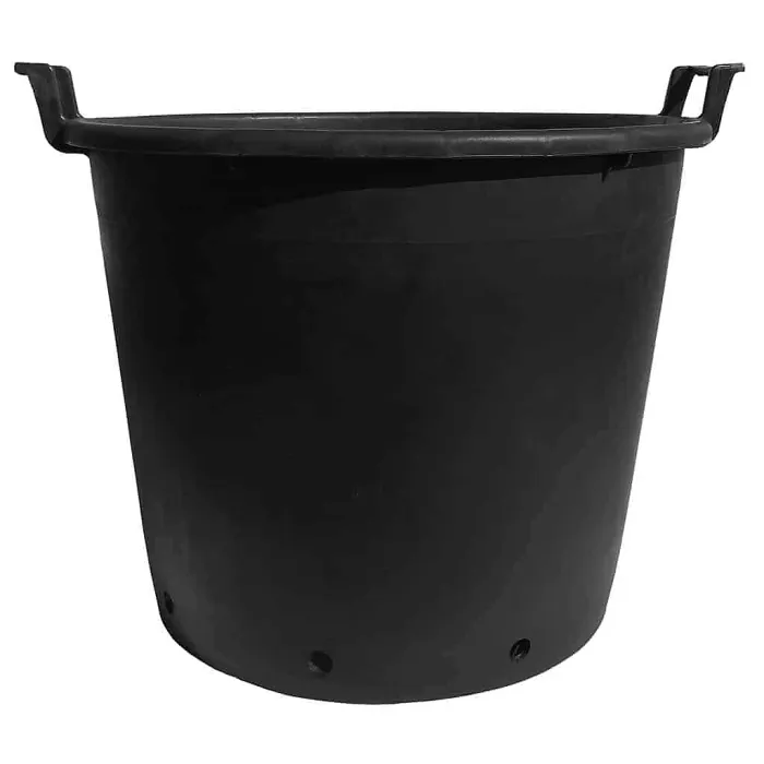 Elixir Gardens Heavy Duty 110 Litre Tree & Shrub Patio Recycled Plastic Container Pots/Tubs with Handles x3