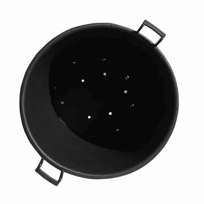 Elixir Gardens Heavy Duty 130 Litre Tree & Shrub Patio Recycled Plastic Container Pots/Tubs with Handles x8