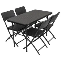 Woodside Rattan Table & Chairs - 4ft Table & 4 Chairs