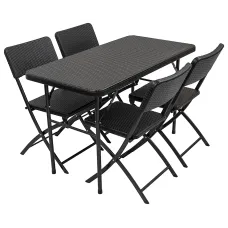 Woodside Rattan Table & Chairs - 4ft Table & 4 Chairs