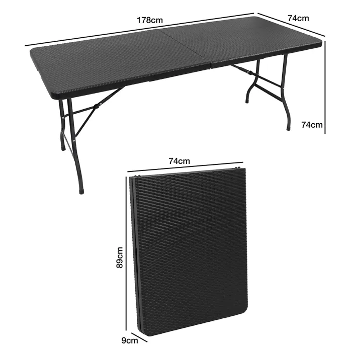 Woodside Rattan Table & Chairs - 6ft Table & 4 Chairs