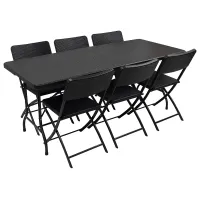 Woodside Rattan Table & Chairs - 6ft table & 6 Chairs