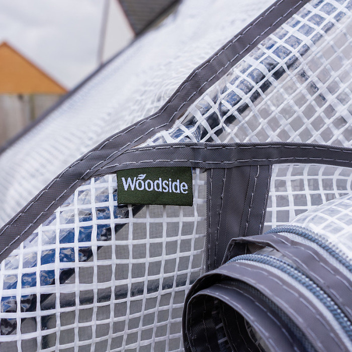 Woodside Walk-in Greenhouse with Netted PE Cover, 143x143x195cm
