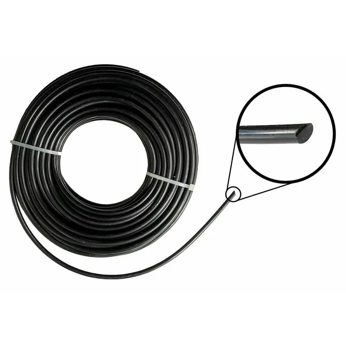 2.7 mm x 15 m Nylon Strimmer Trimmer Line Round Shaped Heavy Duty Brush Cutter Wire - Black