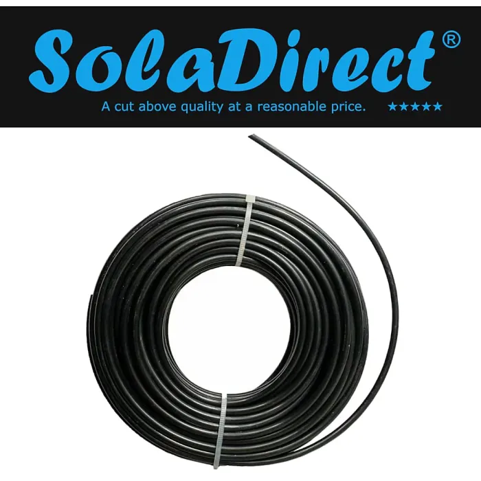 3.0 mm x 15 m Nylon Strimmer Trimmer Line Round Shaped Heavy Duty Brush Cutter Wire - Black