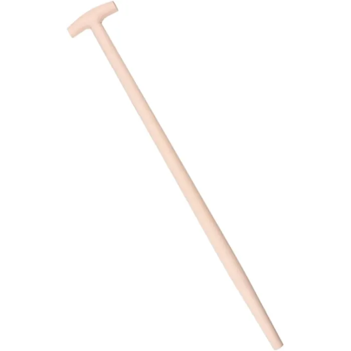 T Type Wooden Shaft Handle 100 cm / 39 in - Hardwood Replacement Handle for Shovel, Spade, Fork - 40 mm to 25 mm Tapered Handle