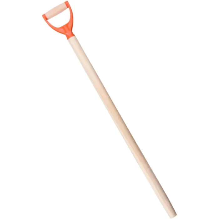 D Type Wooden Shaft Handle 100 cm / 39 in - Hardwood Replacement Handle for Shovel, Spade, Fork - 40 mm to 25 mm Tapered (Plastic)