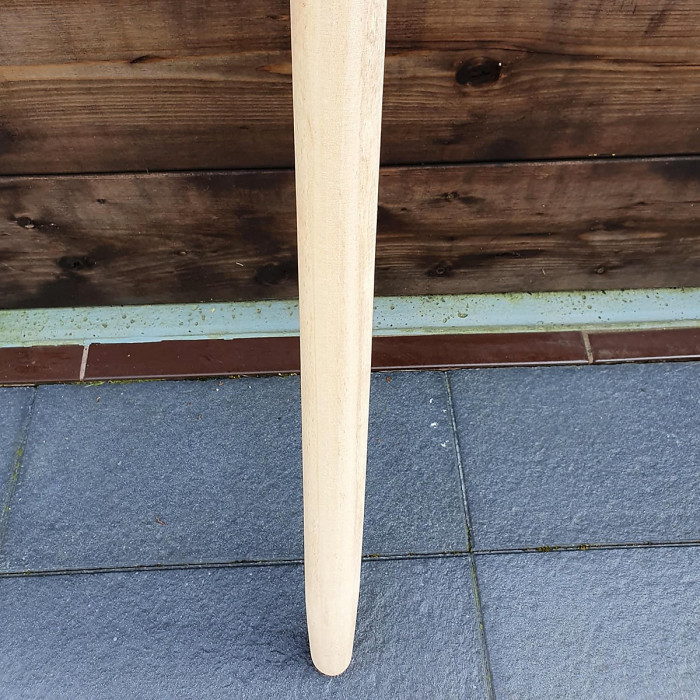D Type Wooden Shaft Handle 100 cm / 39 in - Hardwood Replacement Handle for Shovel, Spade, Fork - 40 mm to 25 mm Tapered (Metal)