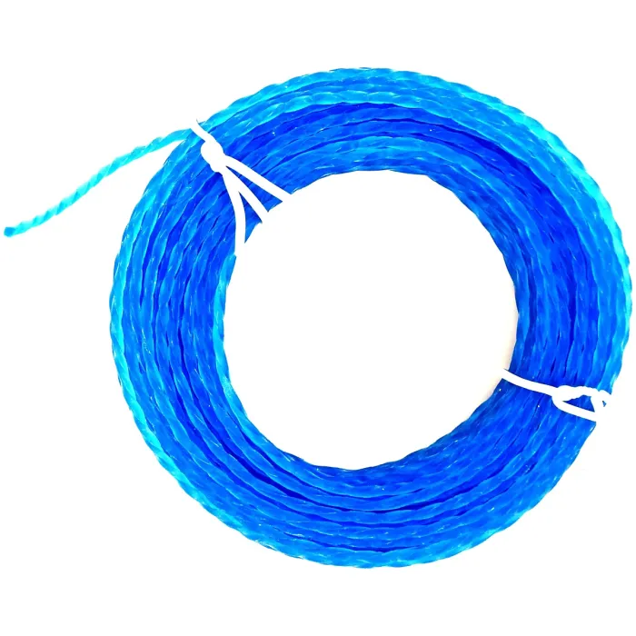 Trimmer Line Strimmer Line Heavy-Duty Twist Shaped Low Noise for Grass Trimmers and Brushcutters (Blue, 2.7 mm x 15 metres)
