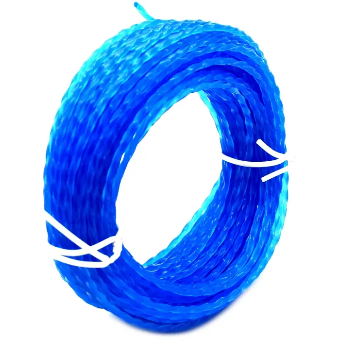 Trimmer Line Strimmer Line Heavy-Duty Twist Shaped Low Noise for Grass Trimmers and Brushcutters (Blue, 2.7 mm x 15 metres)