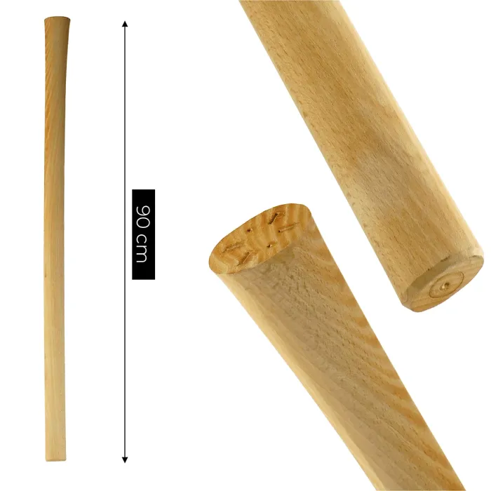 Hardwood Pick AxeHandle 90 cm / 36" - Strong Wooden Shaft forMattock, Grubbing or Pick AxeHead - Smooth Ergonomic Grip Handle