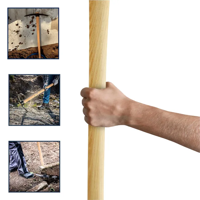 Hardwood Pick AxeHandle 90 cm / 36" - Strong Wooden Shaft forMattock, Grubbing or Pick AxeHead - Smooth Ergonomic Grip Handle
