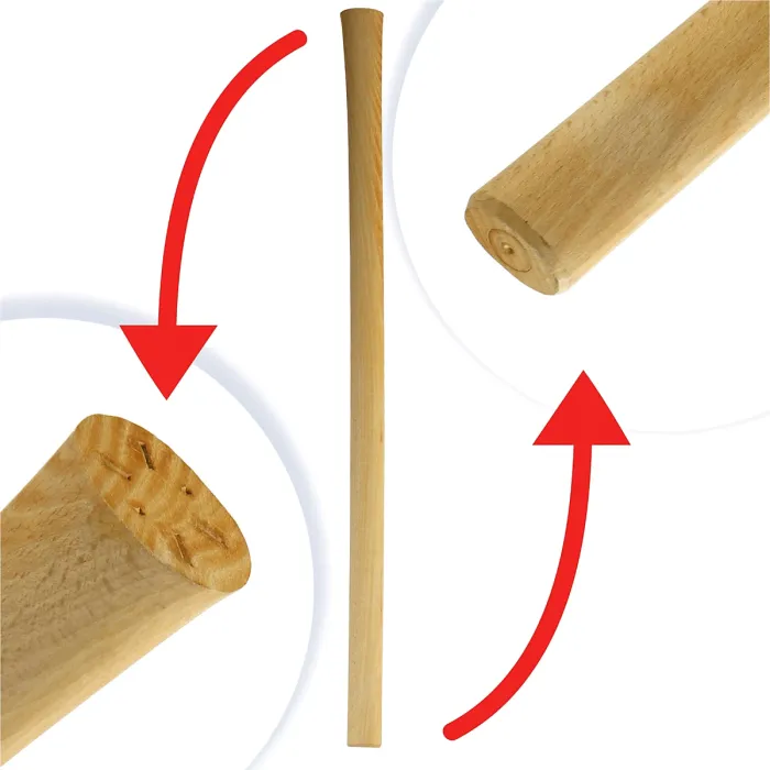 Hardwood Pick AxeHandle 90 cm / 36" - Strong Wooden Shaft forMattock, Grubbing or Pick AxeHead - Smooth Ergonomic Grip Handle