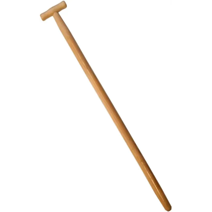 Lacquered Beechwood Shovel Handle 100 cm / 39 in - Ergonomic T-Grip Wooden Shaft for Spade, Fork, Shovel - 40 mm to 30 mm Tapered