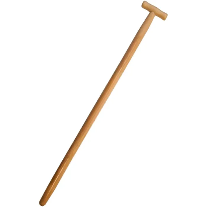 Lacquered Beechwood Shovel Handle 100 cm / 39 in - Ergonomic T-Grip Wooden Shaft for Spade, Fork, Shovel - 40 mm to 30 mm Tapered