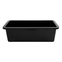 40 Litre Heavy Duty Multi Tub Bucket - 71 x 40 x 22 cm Rectangular Black Utility Container for Agriculture, Gardening, Equestrian