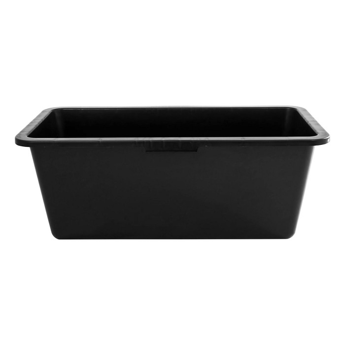 60 Litre Heavy Duty Multi Tub Bucket - 73 x 38 x 29 cm Rectangular Black Utility Container for Agriculture, Gardening, Equestrian