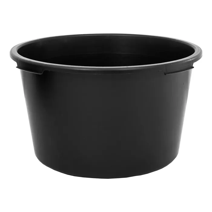 65 Litre Heavy Duty Multi Tub Bucket - 58 x 58 x 35 cm Round Black Utility Container for Agriculture, Gardening, Equestrian