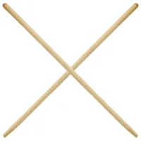2 x Hardwood Rake Handle Replacement 120 cm / 47" Long Wooden Shaft for Hoe, Broom, Spade, Shovel, Fork - Durable Garden Pole