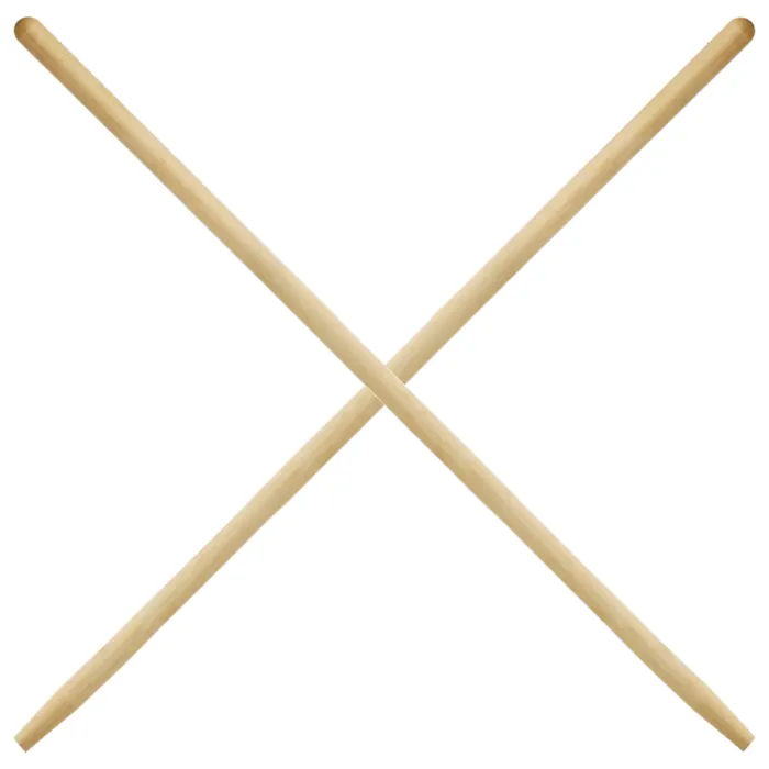 2 x Hardwood Rake Handle Replacement 120 cm / 47" Long Wooden Shaft for Hoe, Broom, Spade, Shovel, Fork - Durable Garden Pole