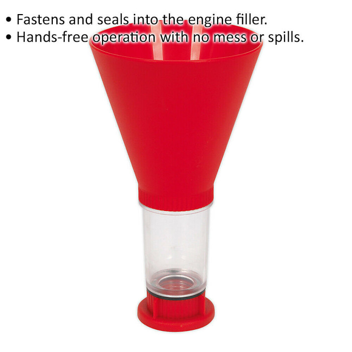 Engine Oil Funnel - Hands Free Operation - Suitable for BMW Mercedes Toyota