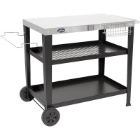 Versatile Stainless Steel BBQ and Grill Trolley for Outdoor Cooking and Food Prep
