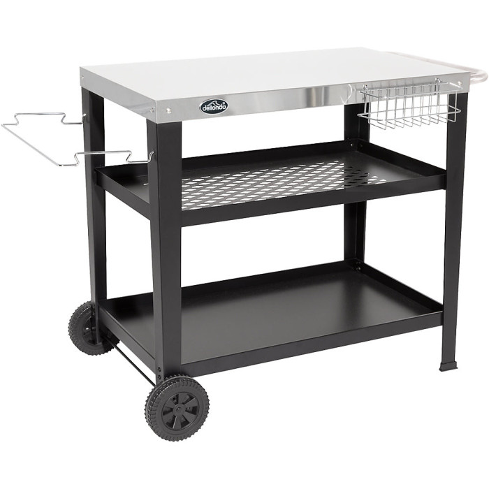 Versatile Stainless Steel BBQ and Grill Trolley for Outdoor Cooking and Food Prep