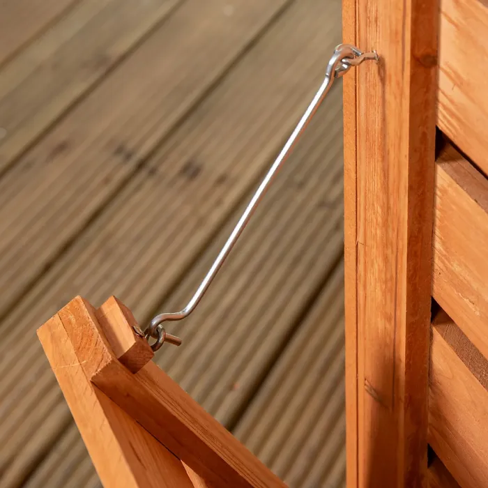 74 x 71cm Large Wooden Garden Waste Compost Bin with Removable Lid & Bottom Door