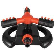 Outdoor garden watering/irrigation three arm multi-position rotating sprinkler 360 Degree for lawn/grass/shrubs