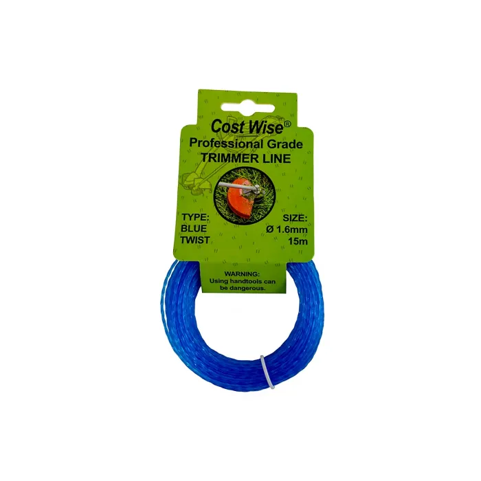 Strong TWIST strimmer/brush cutter line 15m length,less noise, more cutting surface(1.6mm)