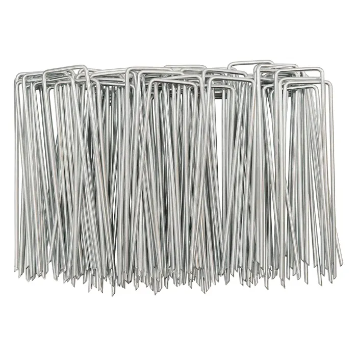 150 metal pegs/staples with buffer plates ,hold down weed matting+removal tool