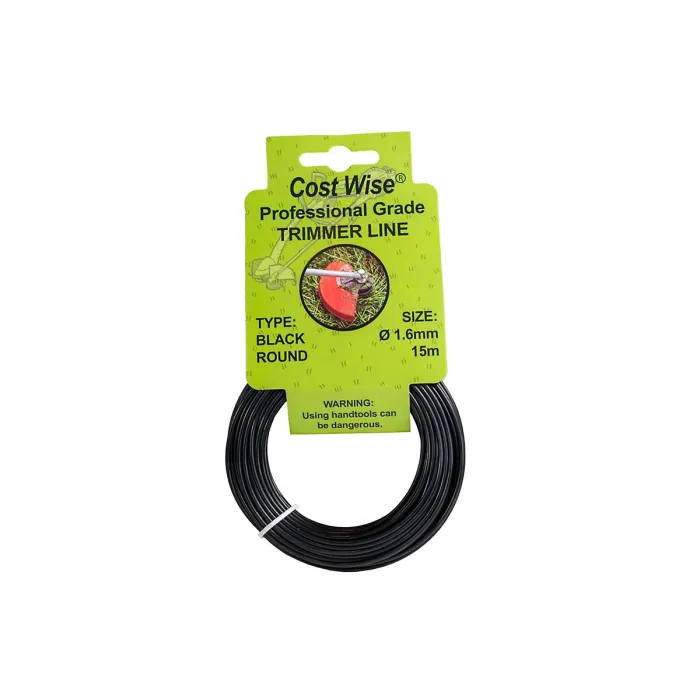 PACK OF 2, black strimmer/trimming line/cord (1.6mm)