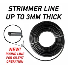 PACK OF 2, black strimmer/trimming line/cord (2.0mm) 2 x 15m coils