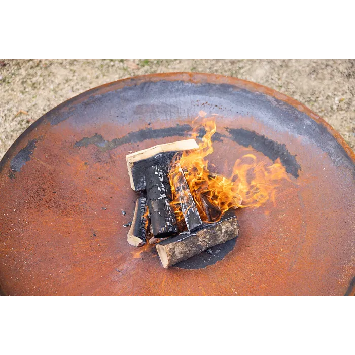 Primrose Corten Steel Fire Pit & Water Bowl 100cm Diameter