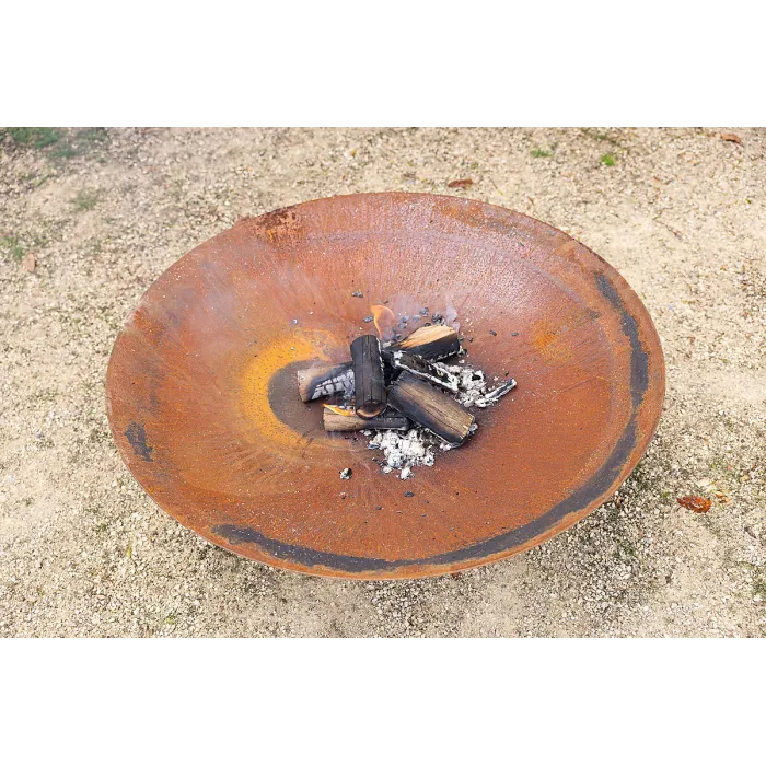 Primrose Corten Steel Fire Pit & Water Bowl 100cm Diameter