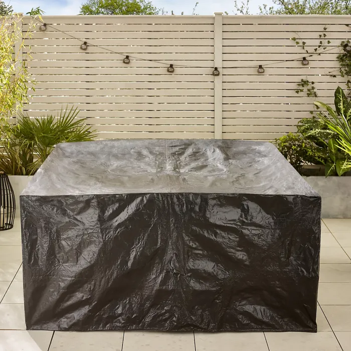 FurnitureboxUK Barbados Grey Rattan 4 Seat Garden Dining Set - Outdoor Dining Table and Rattan Chairs Set For Patio or Deck