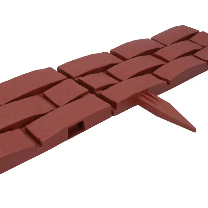 Brick Effect Garden Lawn Edging Border Bordering Separator ABS Plastic 1.76m