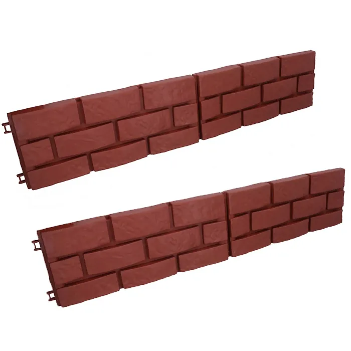 Brick Effect Garden Lawn Edging Border Bordering Separator ABS Plastic 1.76m