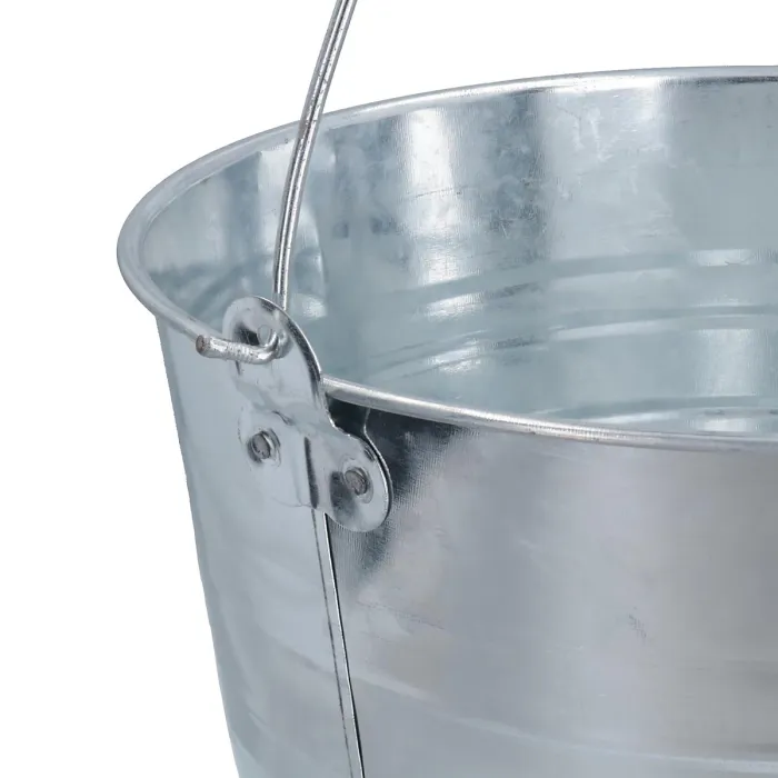 10L Galvanised Steel Metal Bucket Pail Water Coal Fire Greenhouse Garden Plants 2pc