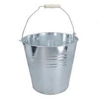 15L Galvanised Steel Metal Bucket Pail Water Coal Fire Greenhouse Garden Plants 1pc