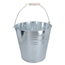 15L Galvanised Steel Metal Bucket Pail Water Coal Fire Greenhouse Garden Plants 1pc