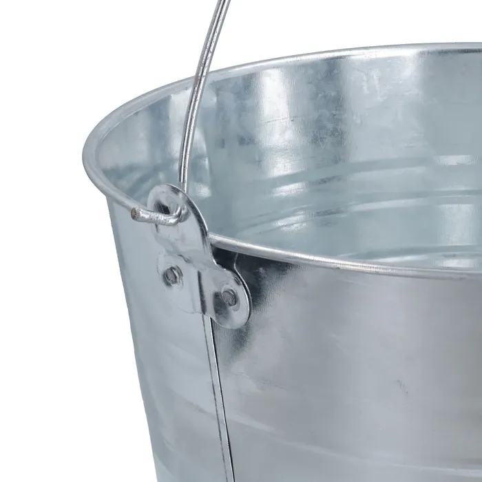 15L Galvanised Steel Metal Bucket Pail Water Coal Fire Greenhouse Garden Plants 1pc