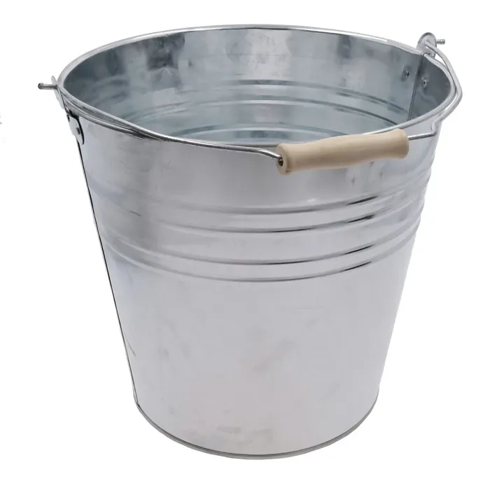 15L Galvanised Steel Metal Bucket Pail Water Coal Fire Greenhouse Garden Plants 1pc